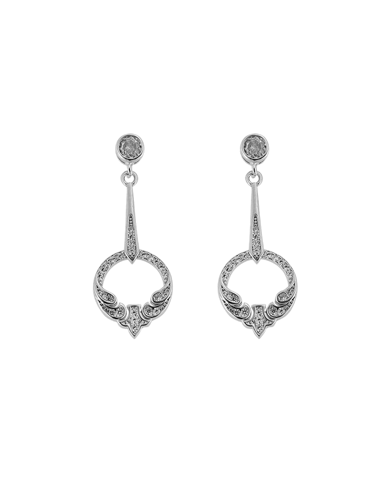 Pendientes de estilo art deco para novia elegante vintage